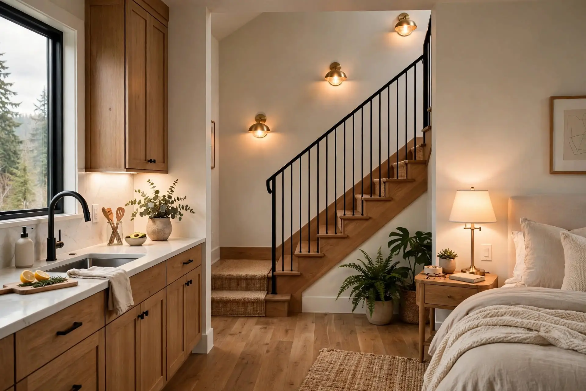 Home Lighting Enhancement in Redmond Kitchen Task Lighting, Stair Sconces, & Bedside Solutions for Aging in Place